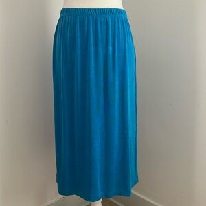 Picadilly Fashion Vibrant Blue Knit Midi Skirt sz M
